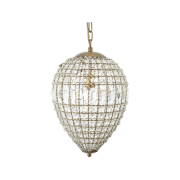 Pear Drop Crystal Effect Brass Chandelier Small