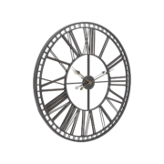 Skeleton Mirrored Wall Clock