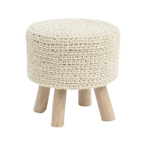 Tribal Natural Knitted Stool 337875