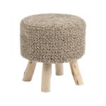 Tribal Taupe Knitted Stool 337877