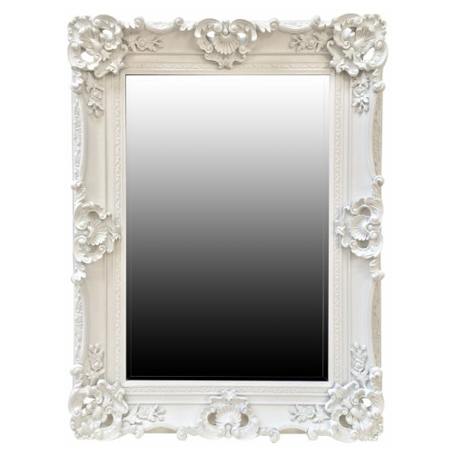 Orlebar Wall Mirror Antiqued White Respire Living