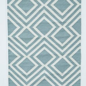 Recycled Marrakesh Teal Geo Rug – Clearance