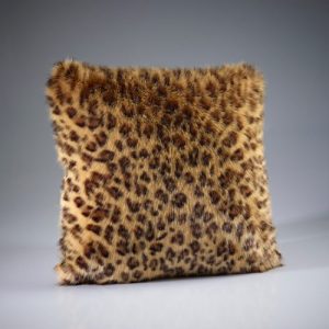 Luxury Faux Fur Cushion Leopard