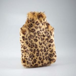 Faux Fur Hot Water Bottle Leopard Print
