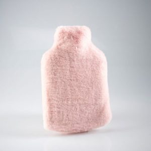 Faux Fur Hot Water Bottle Baby Pink