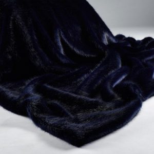 Luxury Faux Fur Throw Midnight Blue