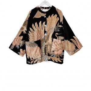 OS Velvet Jacket - Crane Black