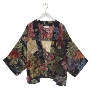 OS Crepe Kimono - Primula Black