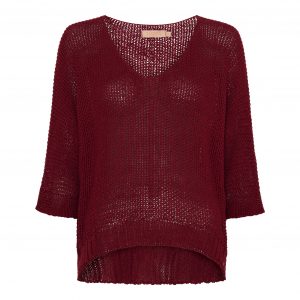 Mesh Knit - Burgundy
