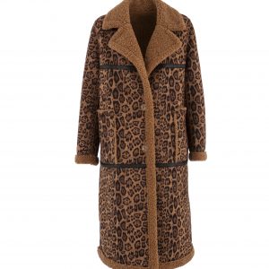Faux Shearling Coat - Leopard