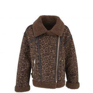 Faux Shearling Jacket - Leopard