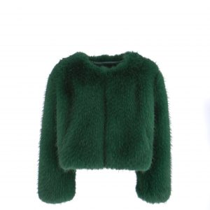 Faux Fur Jacket - Emerald