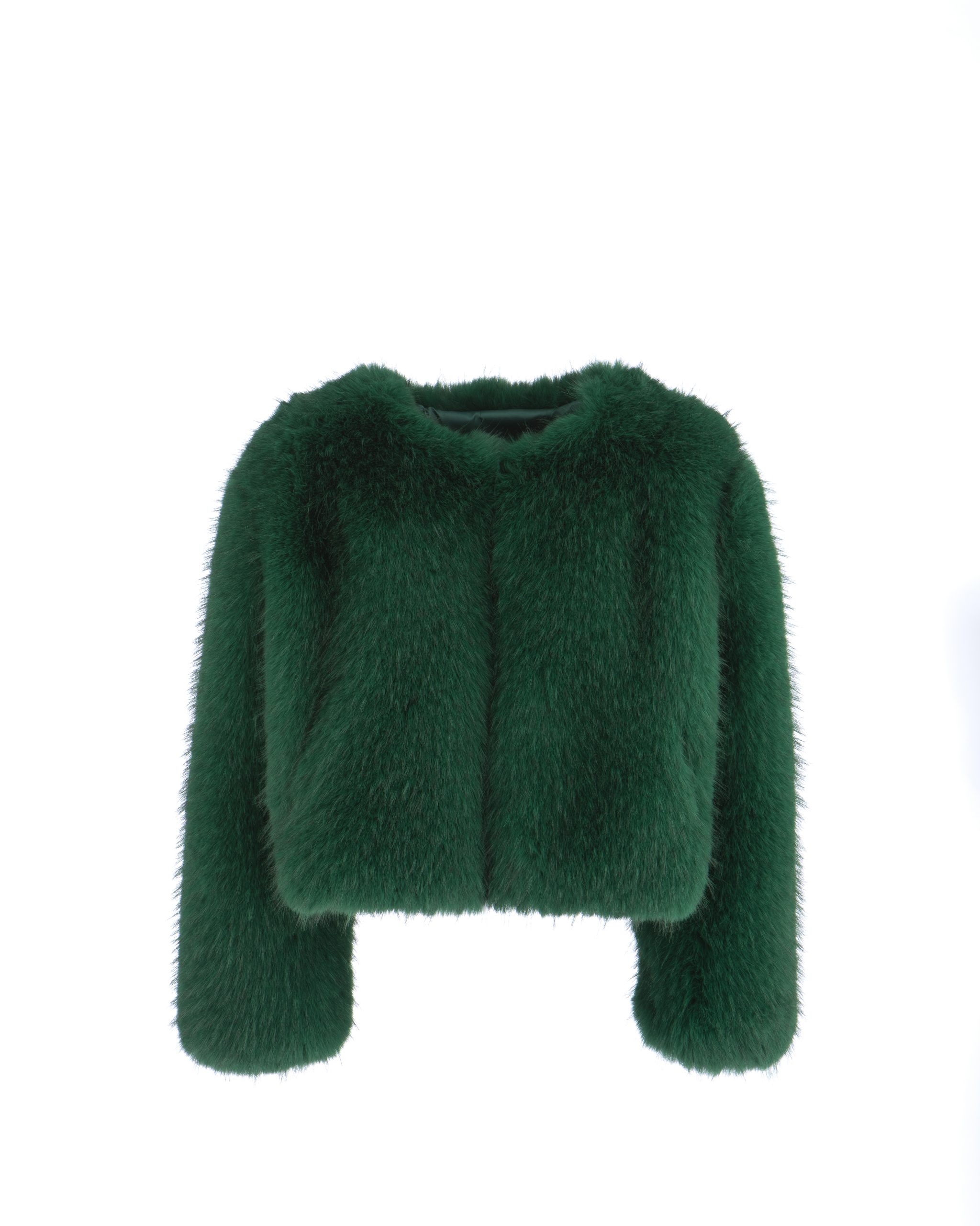 Faux Fur Jacket - Emerald