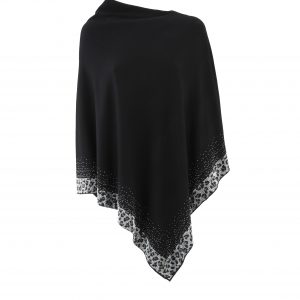 Evening Poncho - Black Shimmer
