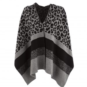 Evening Wrap - Grey Leopard