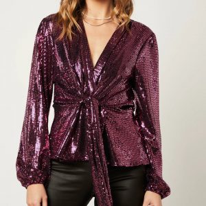 Sparkly Top – Burgundy