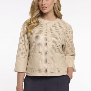 Abi Faux Leather Jacket – Oat