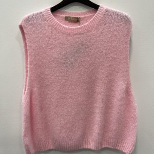 Crew Neck Tank - Baby Pink