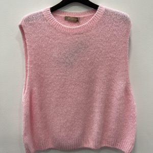 Crew Neck Tank – Baby Pink