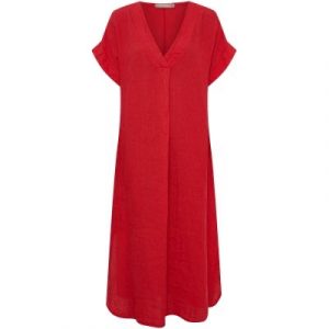 Capri Linen Dress- Red