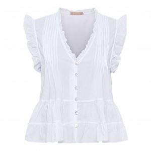 Boho White Cotton Blouse