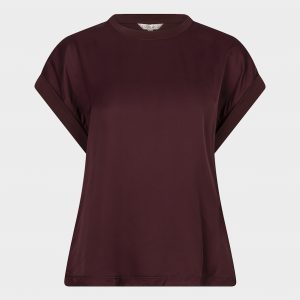 Satin Top – Burgundy