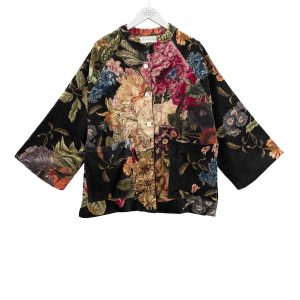 OS Velvet Jacket - Primula Black