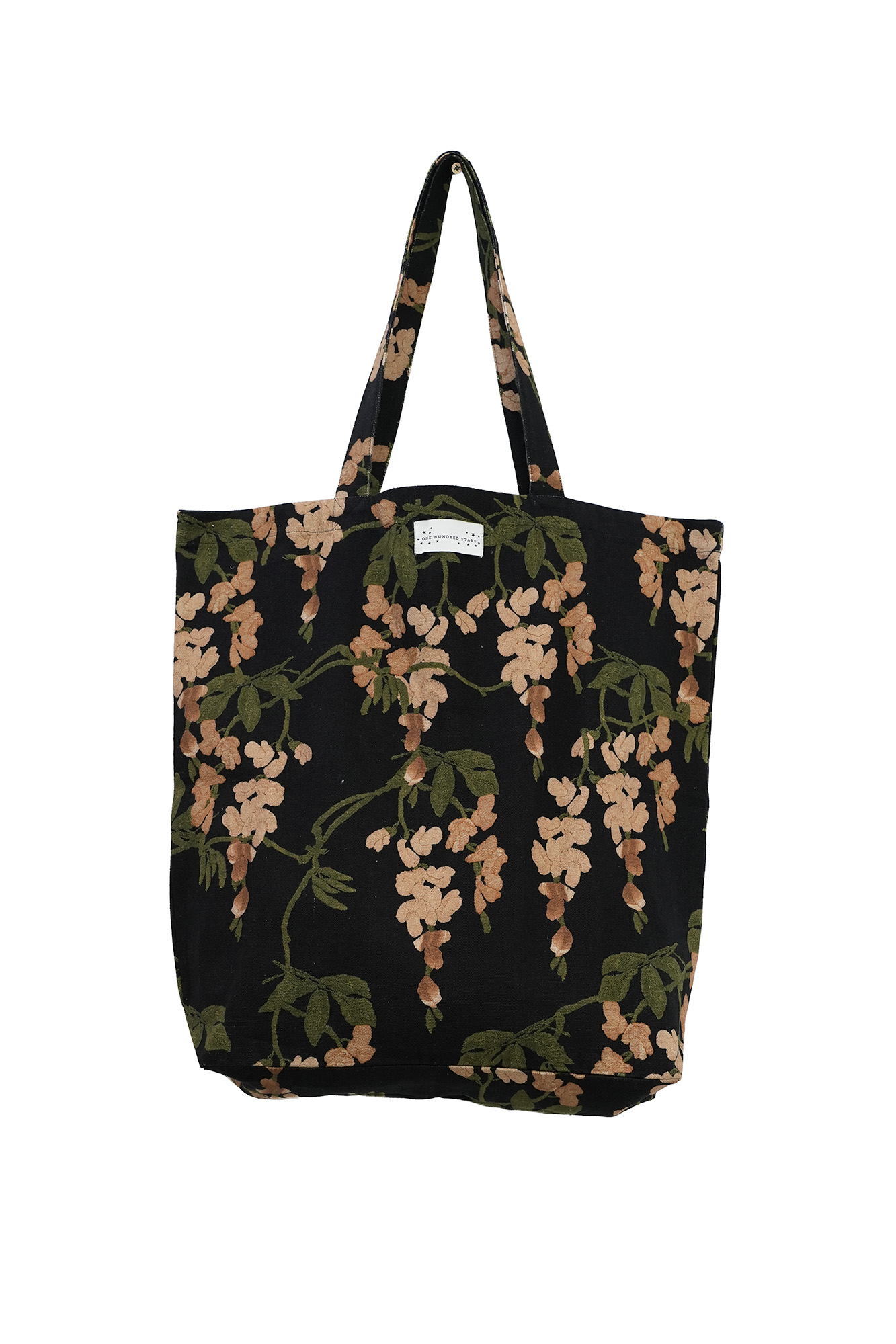 Wisteria-Black-Canvas-Bag