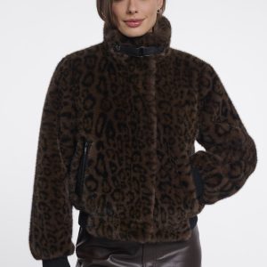 Ambra Faux Fur Jacket - Leopard