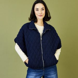 Quilted Jacket – Navy