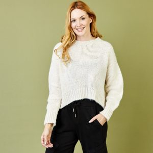 Curved Hem Jumper – Natural